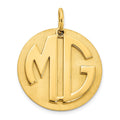 10k Yellow Gold Reversible Monogram Disc Charm