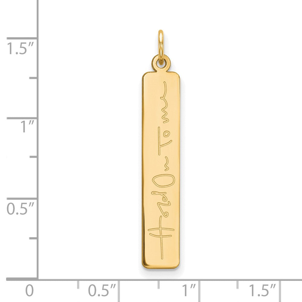 10k Yellow Gold Signature Bar Charm
