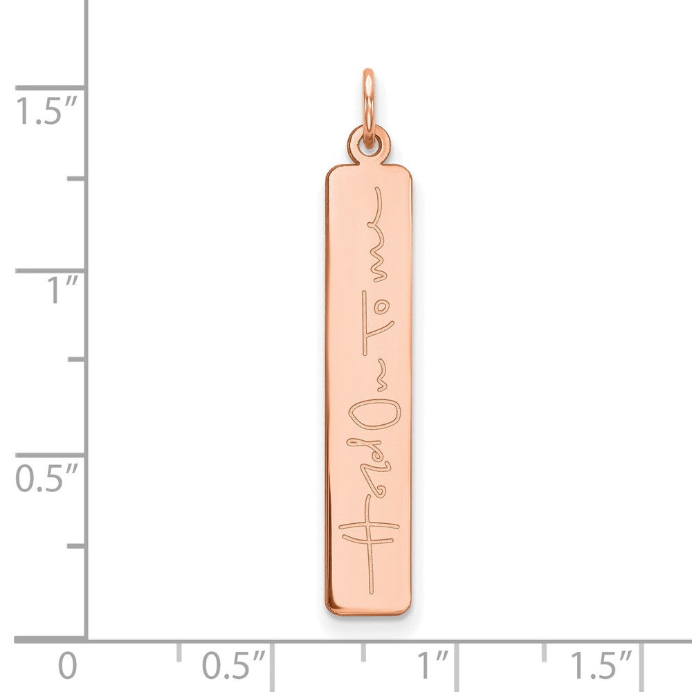 10k Rose Gold Signature Bar Charm
