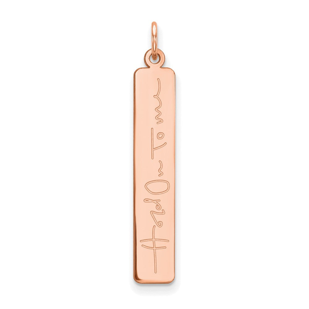 10k Rose Gold Signature Bar Charm