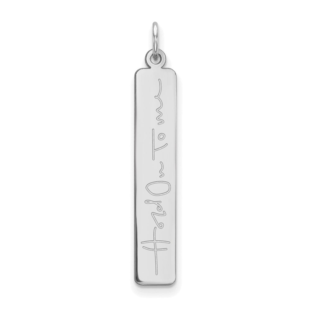 10k White Gold Signature Bar Charm