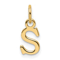 14ky Cutout Letter S Initial Pendant