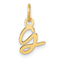 14K Uppercase Letter G Initial Charm