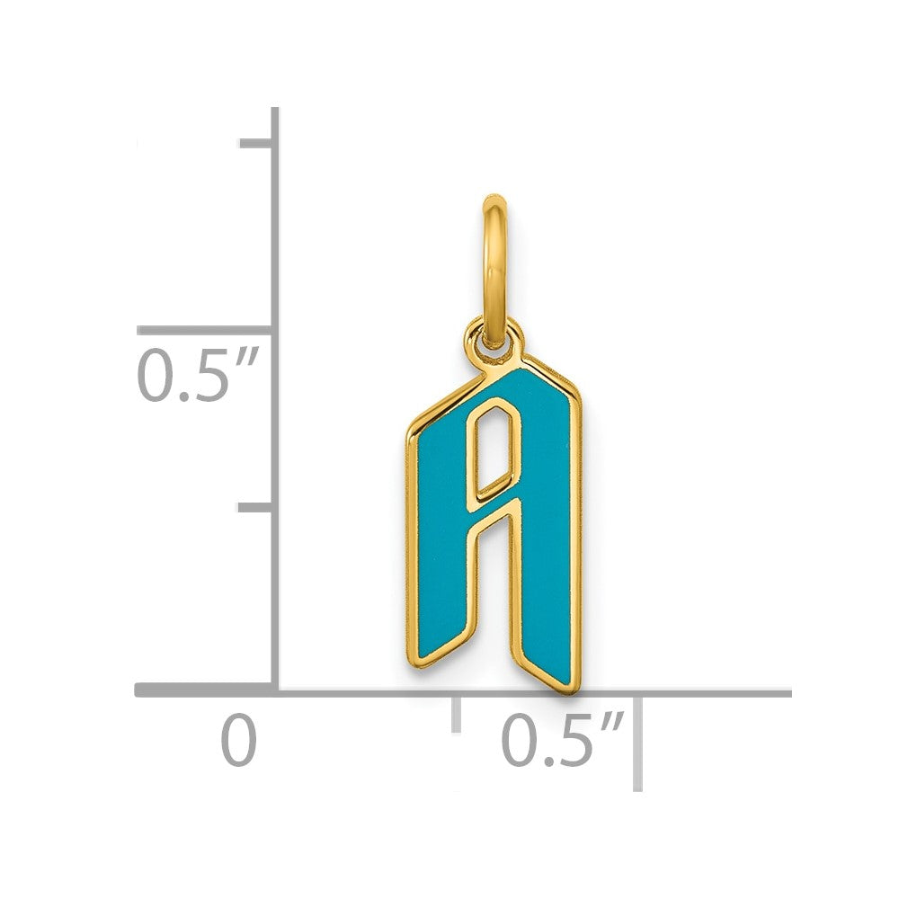 SS/Gold-plated Upper/Lower-case Epoxy Initial Charm