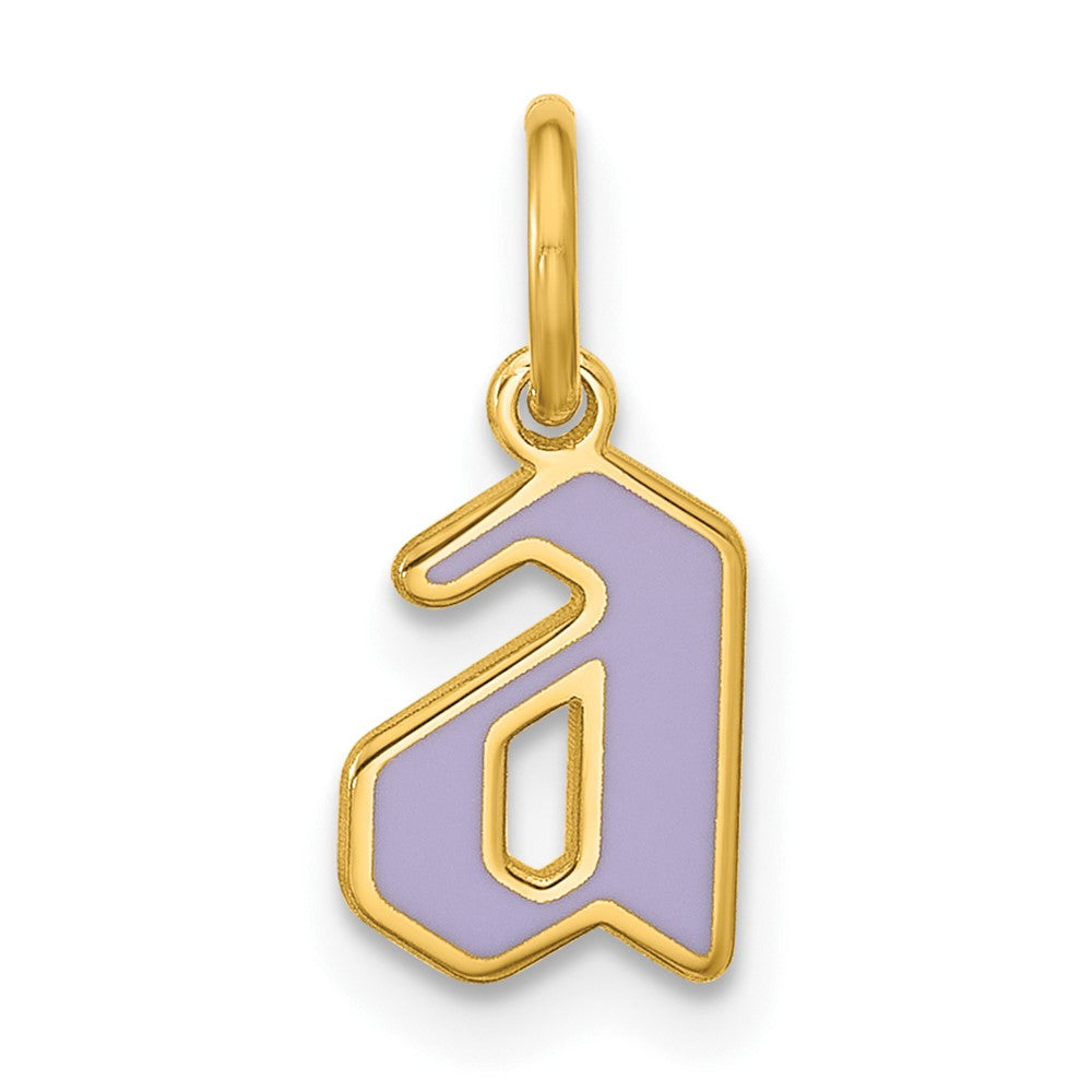 14k Yellow Gold Upper/Lower-case Epoxy Initial Charm
