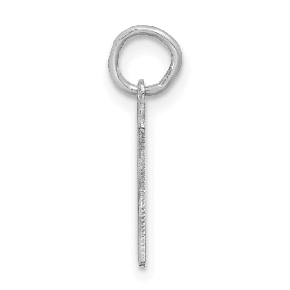 14k White Gold Upper/Lower-case Epoxy Initial Charm
