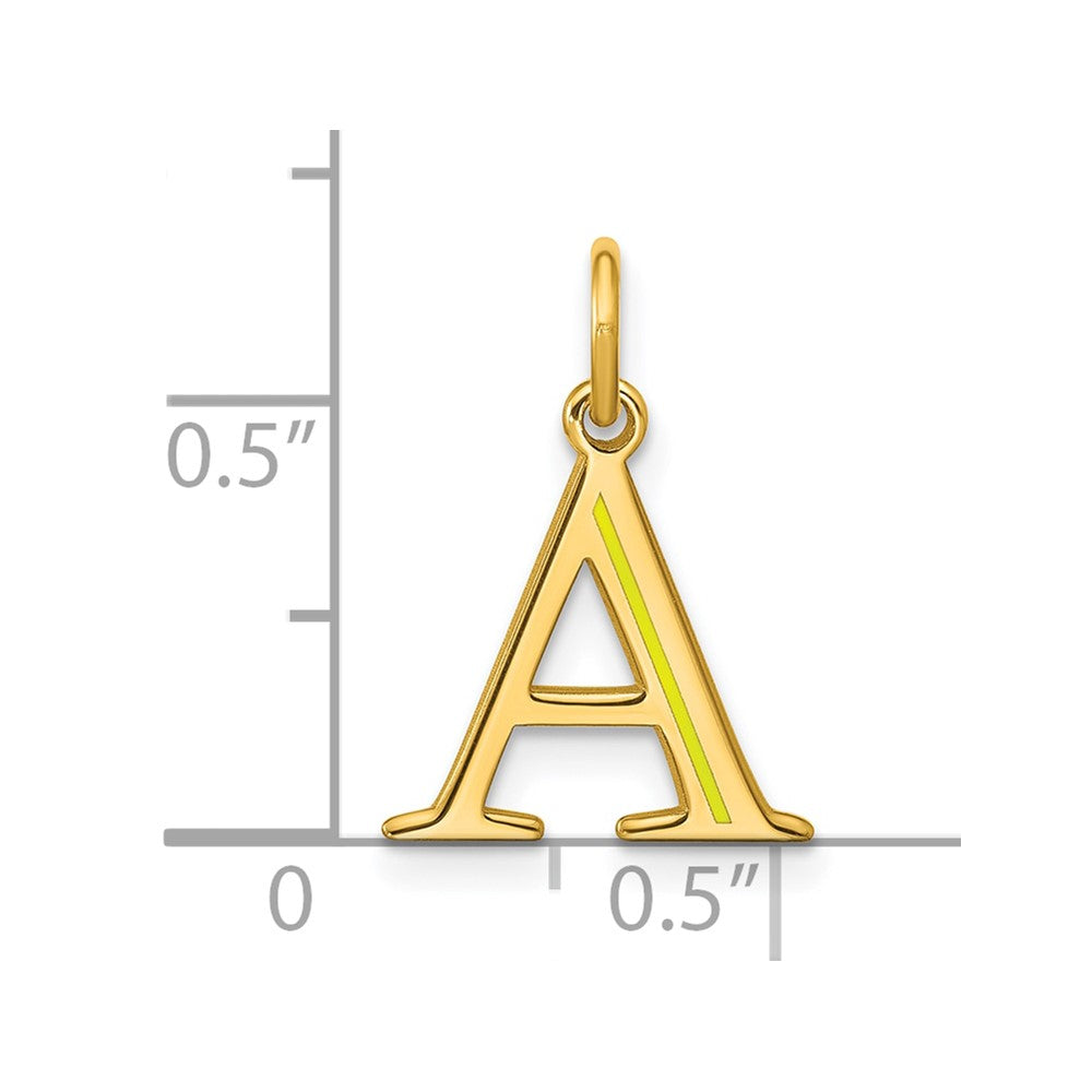 Sterling Silver/Gold-Plated Line Epoxy Initial Charm