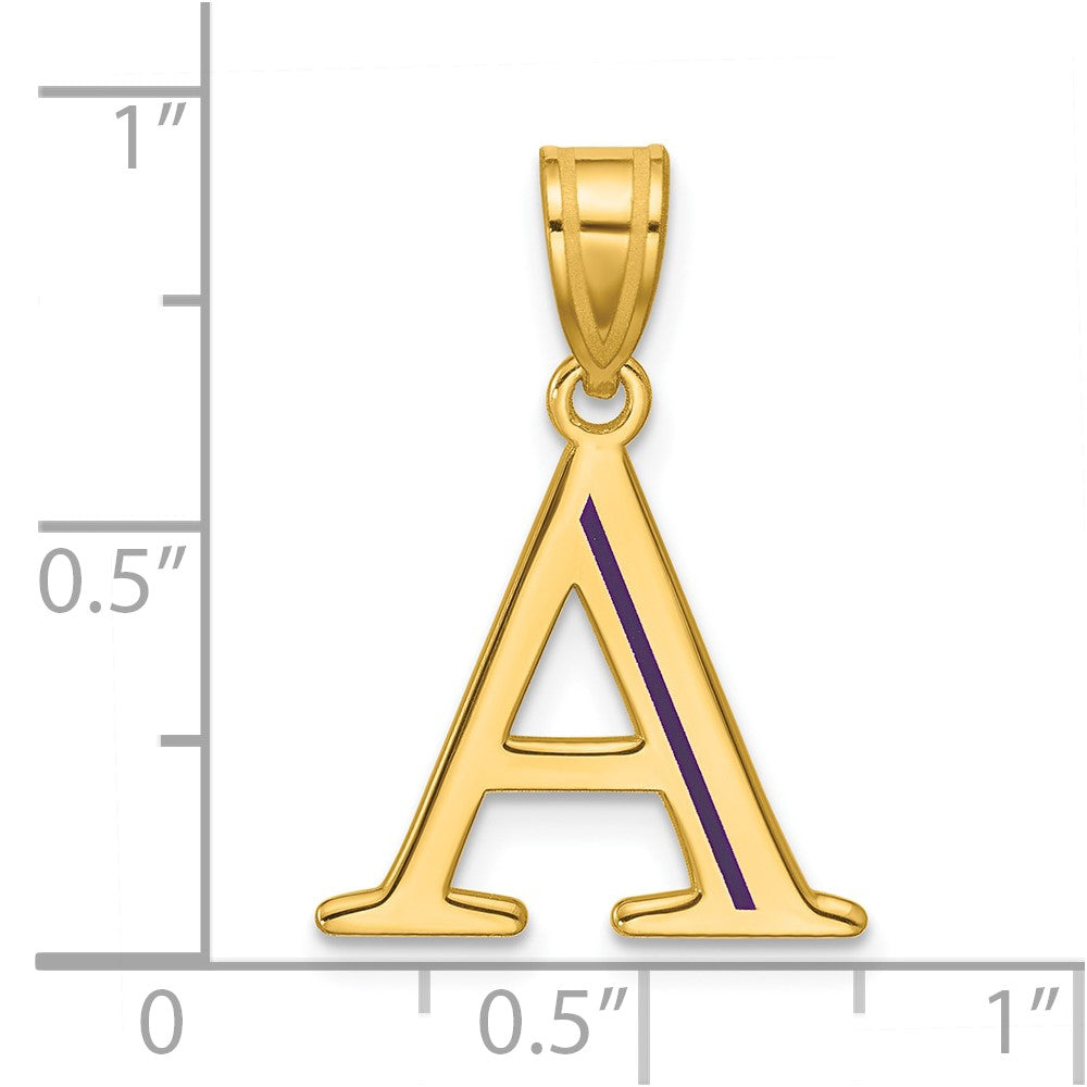 Sterling Silver/Gold-Plated Line Epoxy Initial Pendant