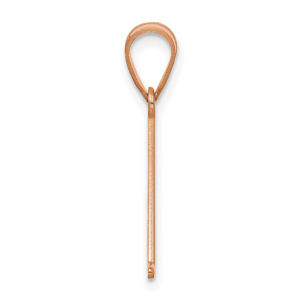 Sterling Silver/Rose Gold-Plated Line Epoxy Initial Pendant