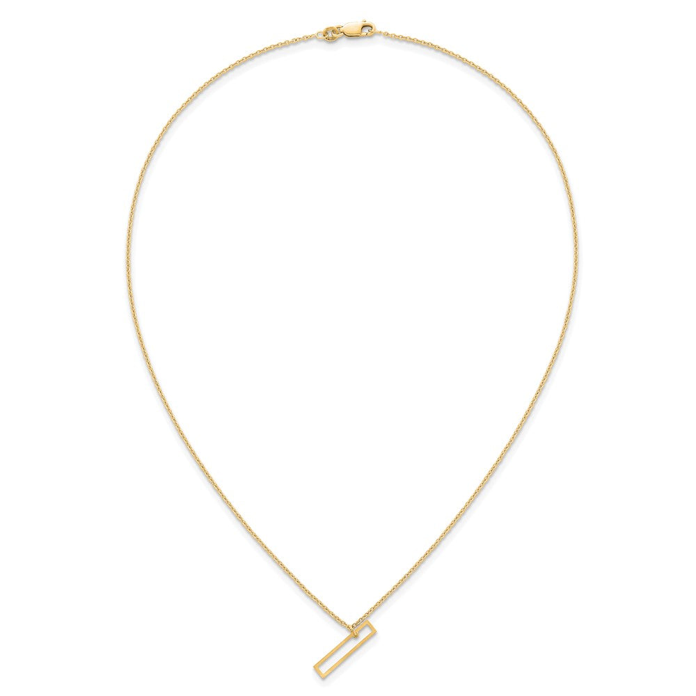 Sterling Silver/Gold-Plated Sideways Cut Out Initial I Necklace