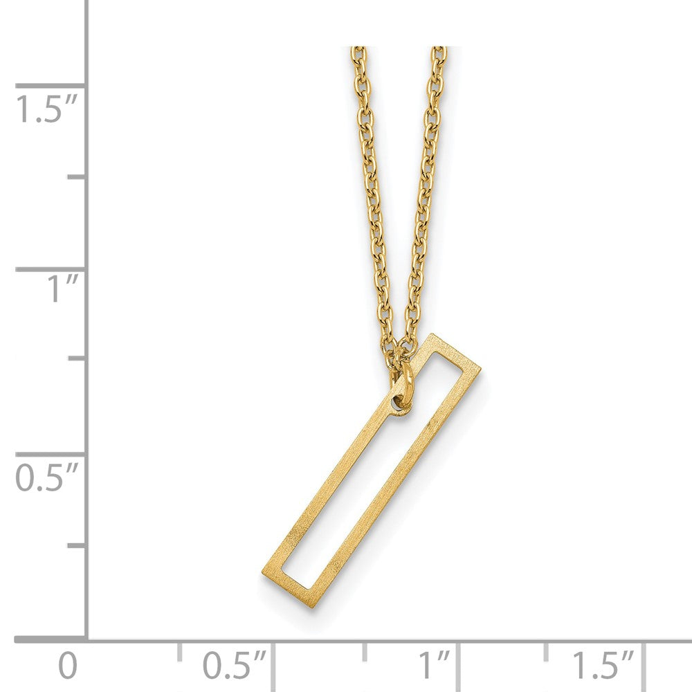 Sterling Silver/Gold-Plated Sideways Cut Out Initial I Necklace