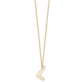 Sterling Silver/Gold-Plated Sideways Cut Out Initial L Necklace
