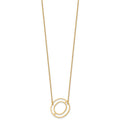 Sterling Silver/Gold-Plated Sideways Cut Out Initial O Necklace