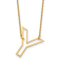 Sterling Silver/Gold-Plated Sideways Cut Out Initial Y Necklace