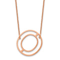 14k Rose Gold Sideways Cut Out Initial O Necklace