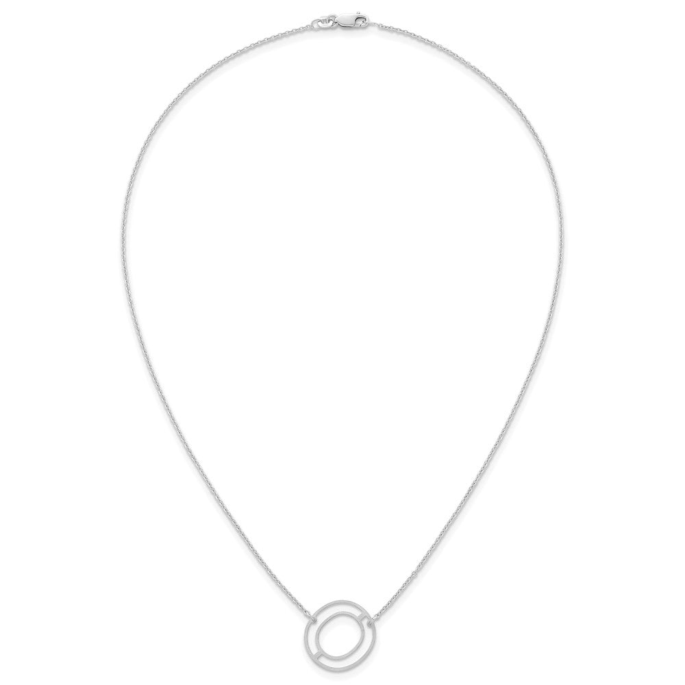 Sterling Silver Sideways Cut Out Initial O Necklace