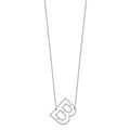 10k White Gold Sideways Cut Out Initial B Necklace