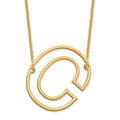 10k Yellow Gold Sideways Cut Out Initial C Necklace