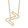 10k Yellow Gold Sideways Cut Out Initial Z Necklace
