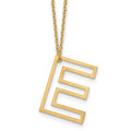 Sterling Silver/Gold-Plated Cut Out Slide Initial E Necklace