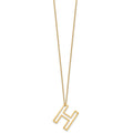 Sterling Silver/Gold-Plated Cut Out Slide Initial H Necklace