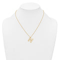 Sterling Silver/Gold-Plated Cut Out Slide Initial N Necklace