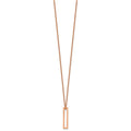 Sterling Silver/Rose Gold-Plated Cut Out Slide Initial I Necklace