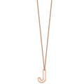 Sterling Silver/Rose Gold-Plated Cut Out Slide Initial J Necklace