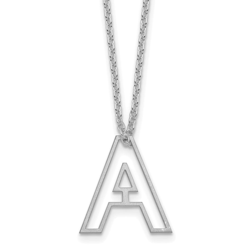 Sterling Silver Cut Out Slide Initial A Necklace