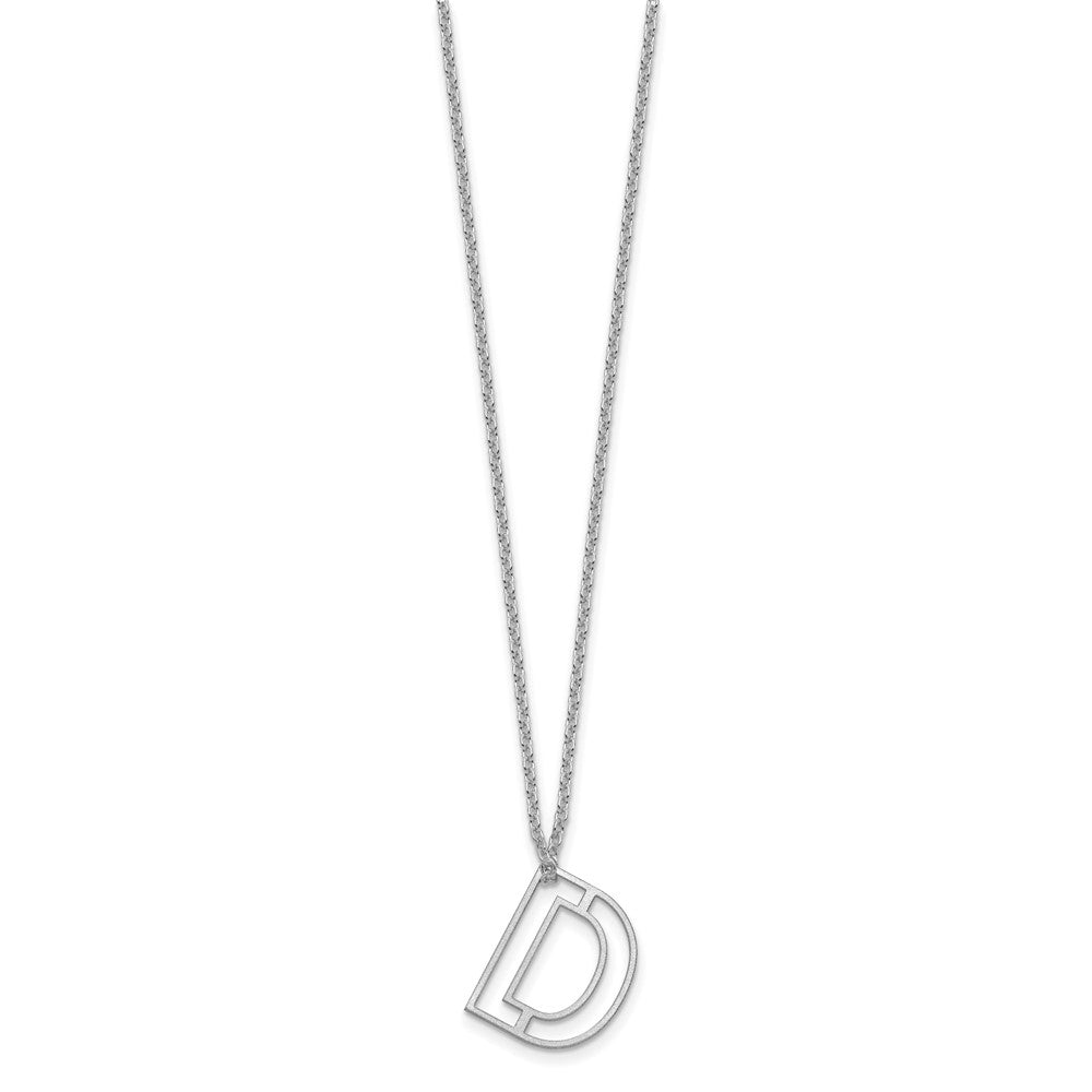 Sterling Silver Cut Out Slide Initial D Necklace