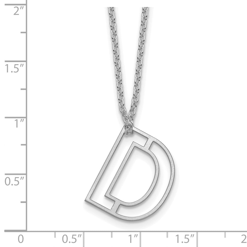 Sterling Silver Cut Out Slide Initial D Necklace