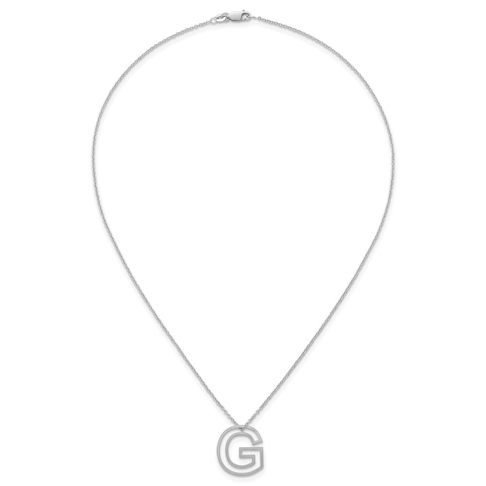Sterling Silver Cut Out Slide Initial G Necklace