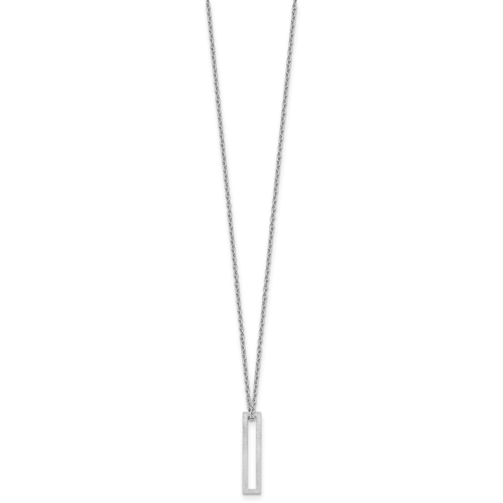 Sterling Silver Cut Out Slide Initial I Necklace
