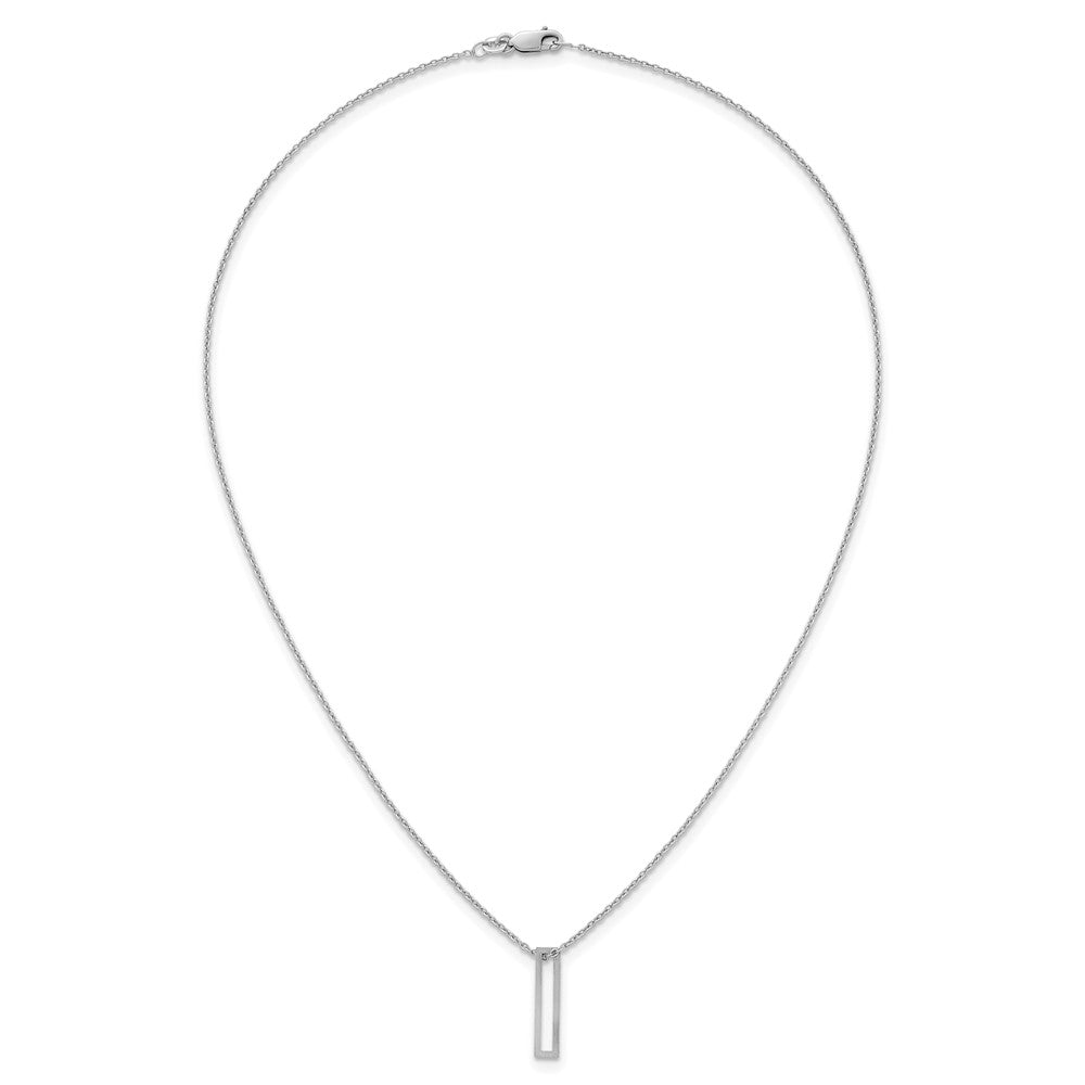 Sterling Silver Cut Out Slide Initial I Necklace
