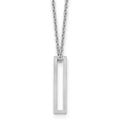 Sterling Silver Cut Out Slide Initial I Necklace