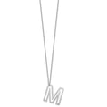 Sterling Silver Cut Out Slide Initial M Necklace