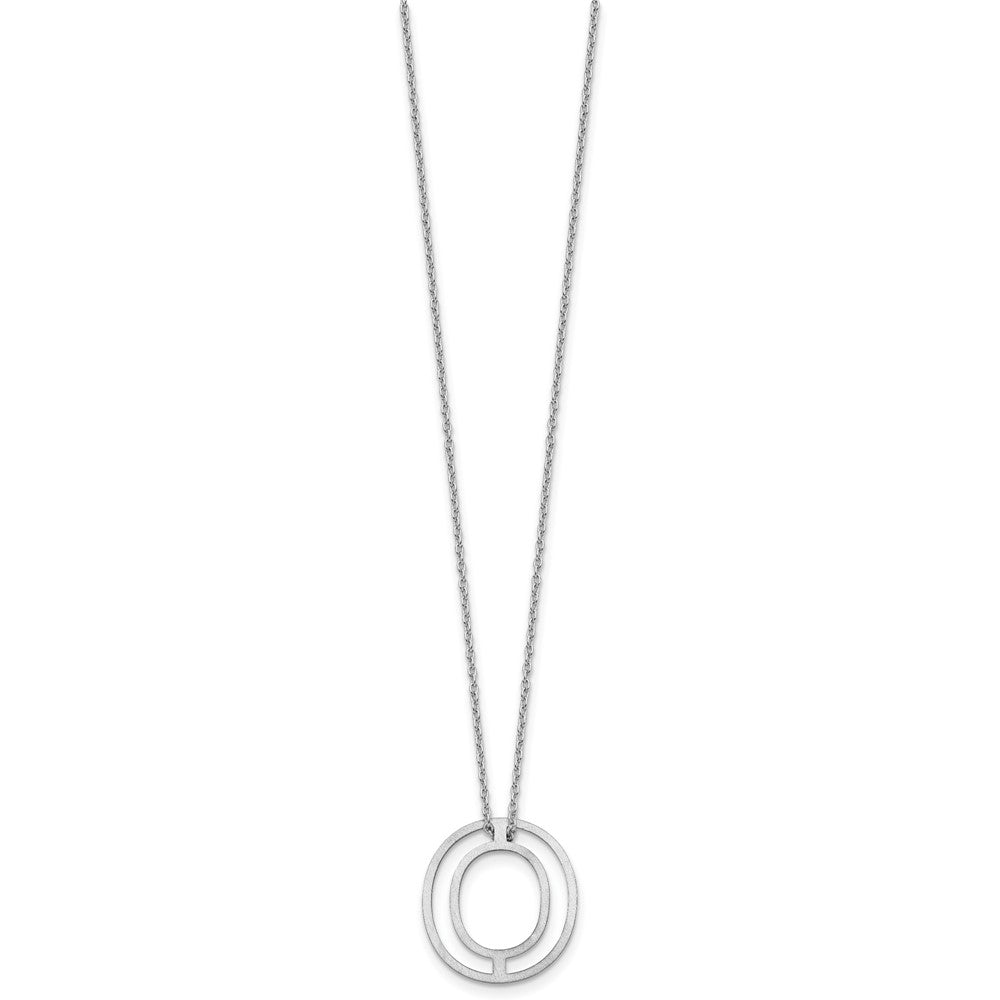 Sterling Silver Cut Out Slide Initial O Necklace