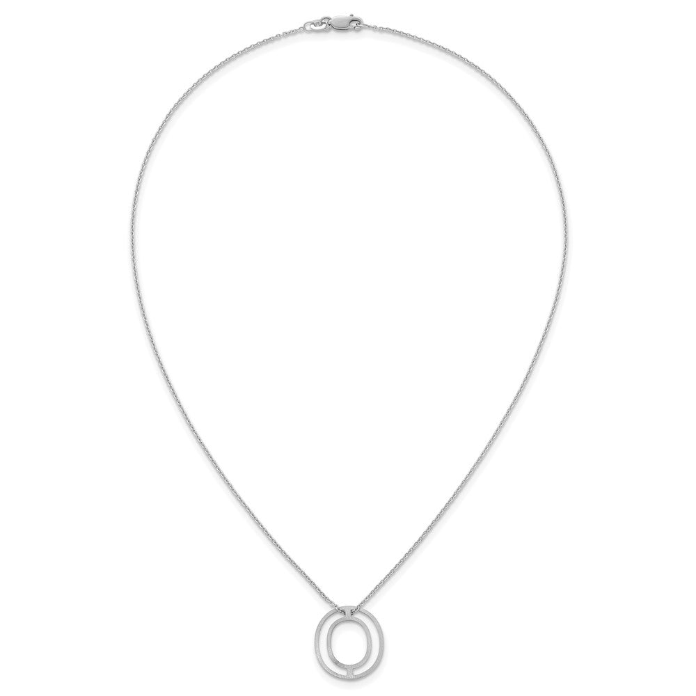 Sterling Silver Cut Out Slide Initial O Necklace