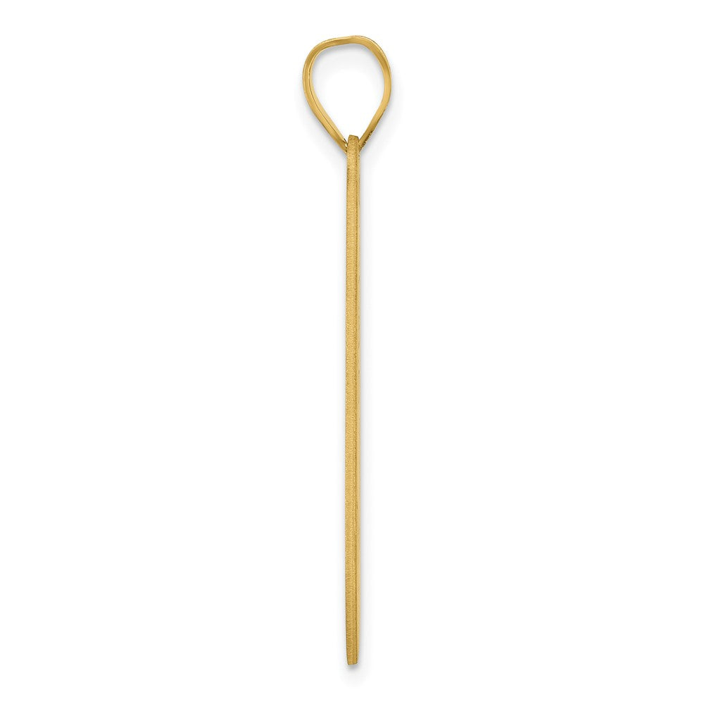 SS/Gold-Plated Brushed Name and Birth Flower Pendant
