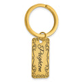 Sterling Silver/Gold-plated Two Sided Personalized Key Chain