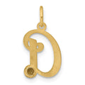 14k Yellow Gold Initial with Birthstone Charm