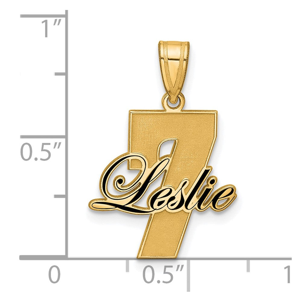 Sterling Silver/Gold-Plated with Epoxy Name and Number Pendant