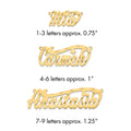 Sterling Silver/Gold-plated Diamond-cut Name Plate