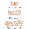 Sterling Silver/Rose-plated Diamond-cut Name Plate
