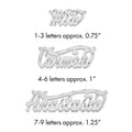 10k White Gold Diamond-cut Name Plate