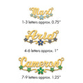 Sterling Silver/Gold-plated Epoxy Flower Name Plate