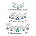 14k White Gold Epoxy Flower Name Plate