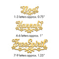 14k Yellow Gold Flower Name Plate