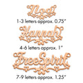 14k Rose Gold Flower Name Plate