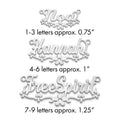Sterling Silver/Rhodium-plated Flower Name Plate